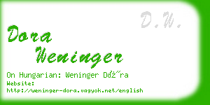 dora weninger business card